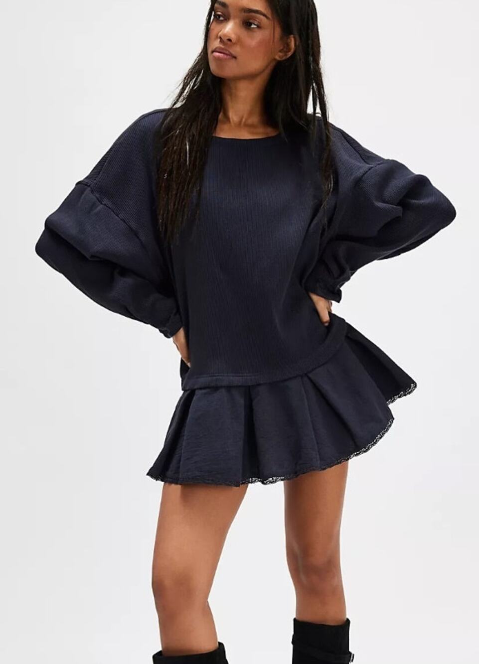 069 NWOT Free People Mod Moment Tunic | Color Black | Size S